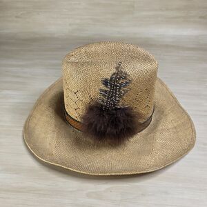 Vintage Stetson Roadrunner Bryantcote Straw Cowboy Hat Size 7‎ Read